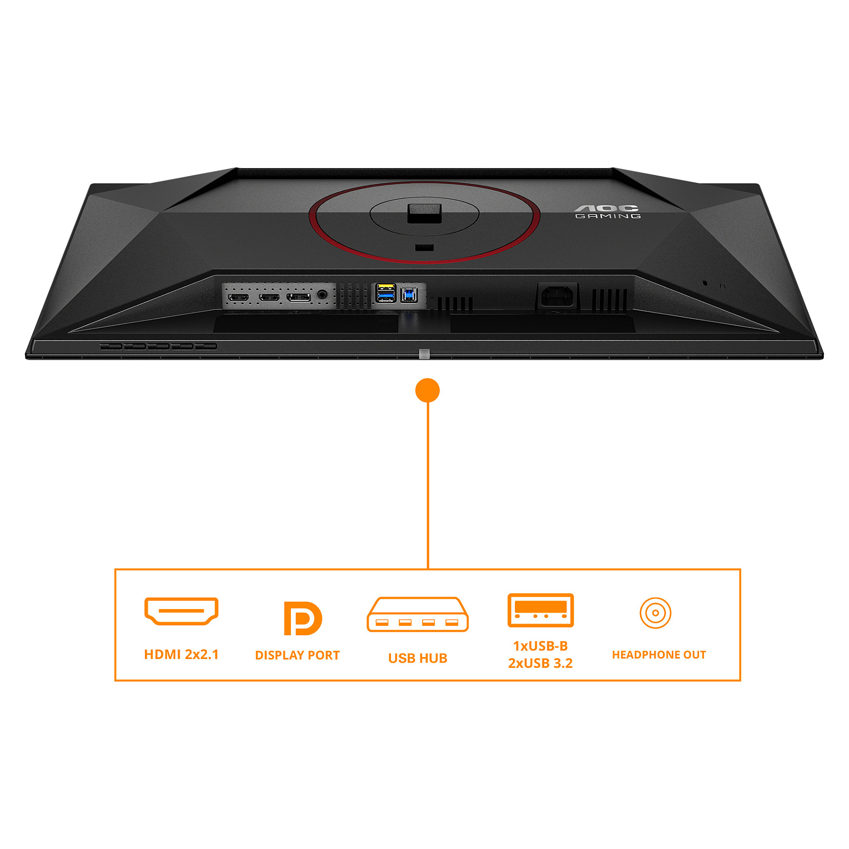 Monitor Gaming AOC G4 Q27G4ZDR / 26.5" / QHD QD-OLED / 240Hz / 0.03ms / HDMI+DisplayPort - Zezë/Kuqe - 12
