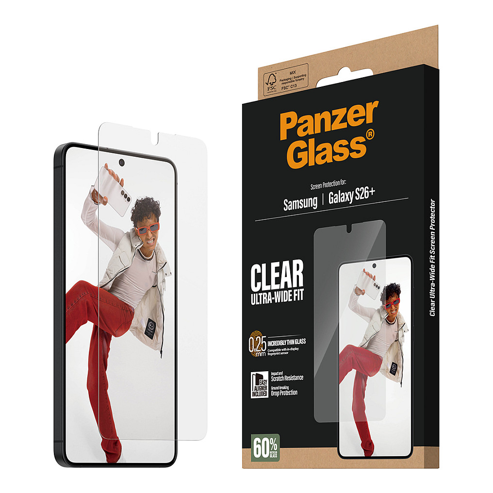 Mbrojtëse për ekran PanzerGlass / Samsung Galaxy S26+ / Ultra-Wide Fit me EasyAligner - Transparente - 6