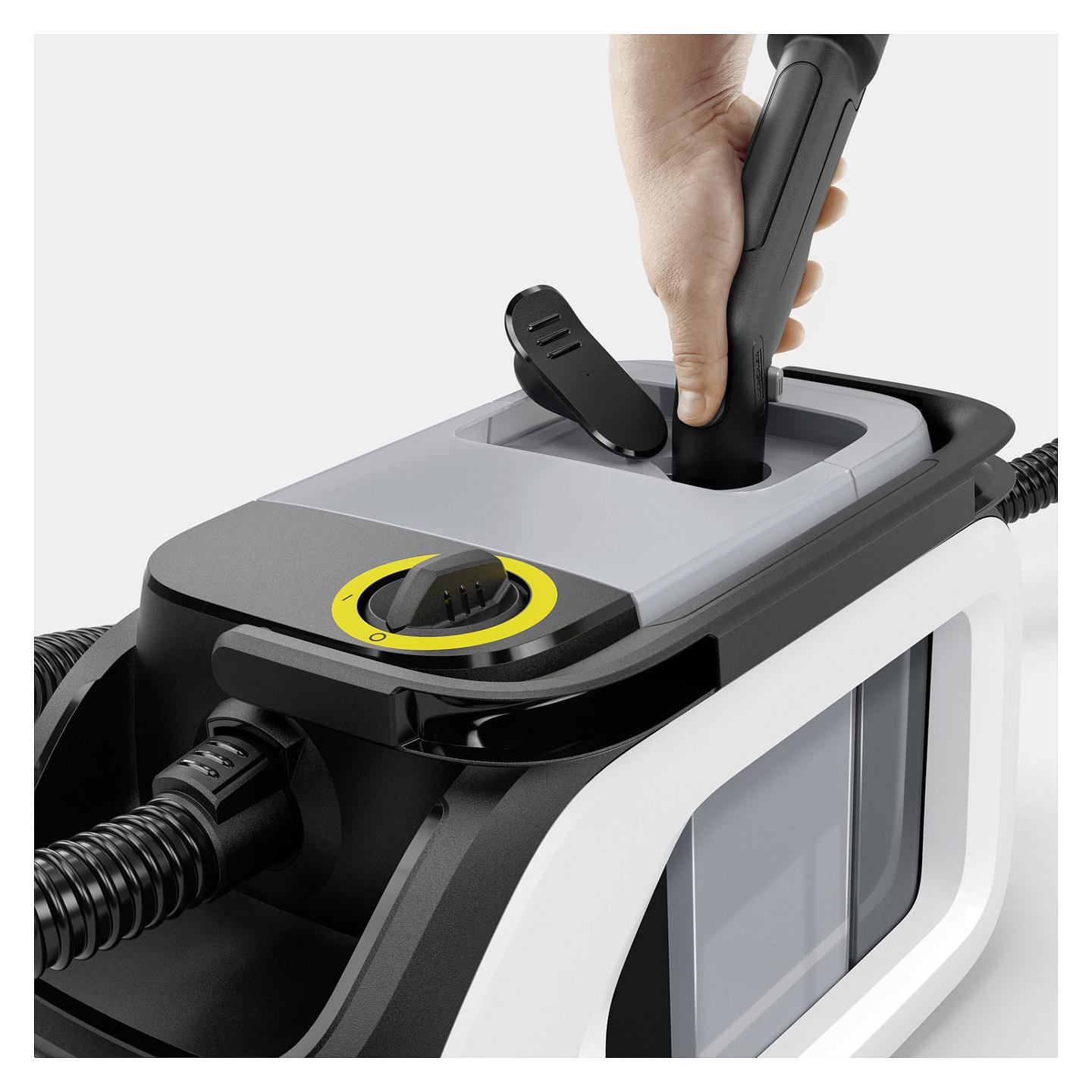 Pastrues për qilima dhe tekstil Kärcher SE 3 Compact Home Floor / 500W / 1.7L / 2.9L / 2-in-1 XXL - Bardhë/Zezë - 5
