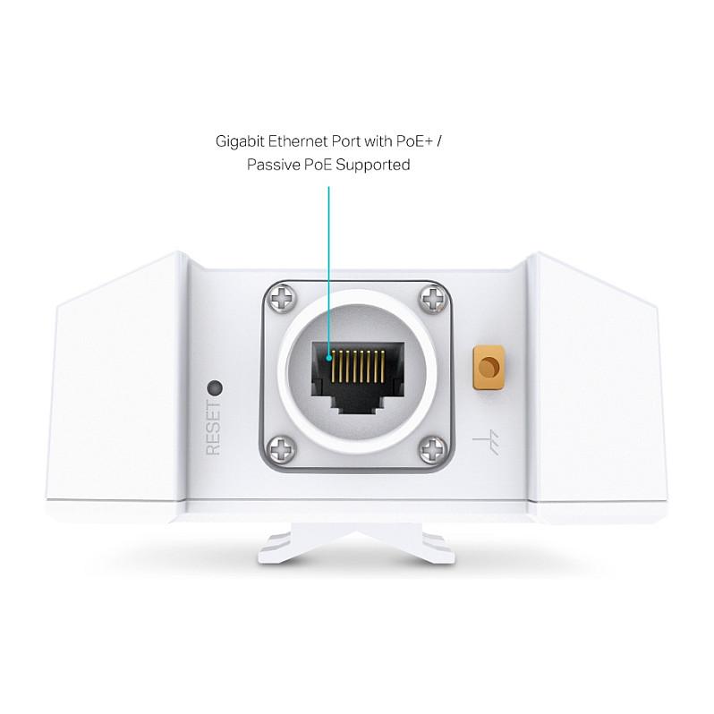 Access Point TP-Link Omada EAP650-Outdoor, Wi-Fi 6 AX3000, Dual-Band, 4-Stream, Gigabit Ethernet PoE, Mesh, IP67 - Bardhë - 4