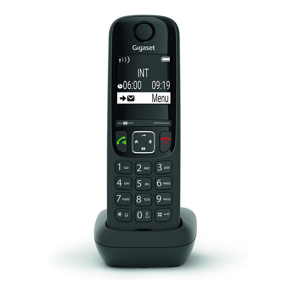 Telefon i Thjeshtë Gigaset AS690HX, 2" LCD, DECT/GAP, CAT-iq 2.0, deri në 150 Kontakte - Zezë - 2