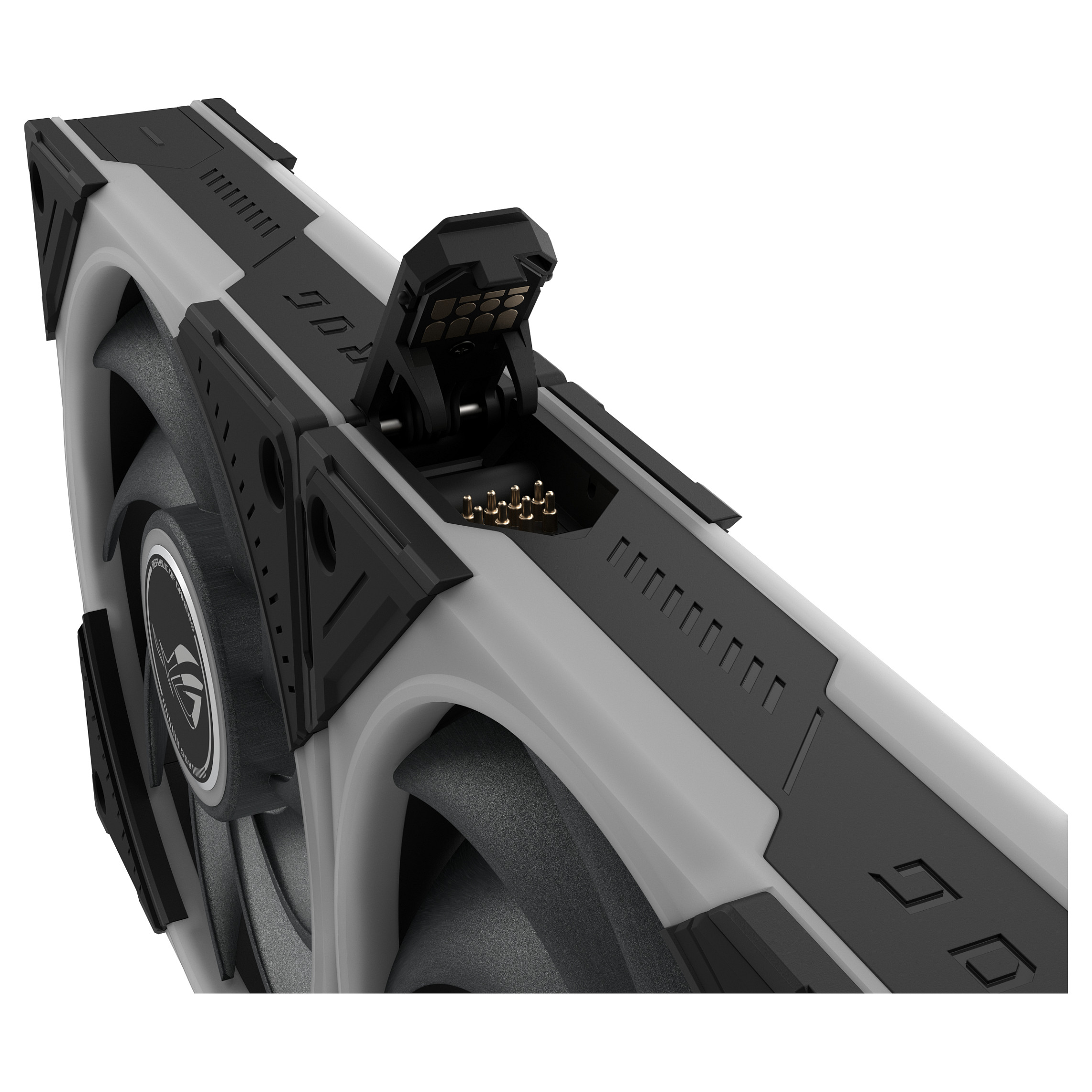 Ftohës për Kasë ASUS ROG Eurux GR120 ARGB Reverse / 120mm / 30mm / PWM / 2200 RPM / 70 CFM / ARGB / 3-Pack / ROG Hub – Zezë/Kuqe/Bardhë - 30