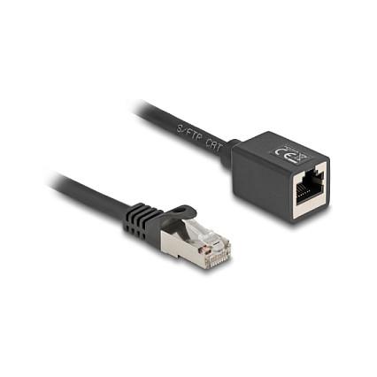 Kabllo për Rrjet DeLOCK 90318, RJ45 mashkull në RJ45 femër, Cat.6A, S/FTP, 5 m - Zezë - 2