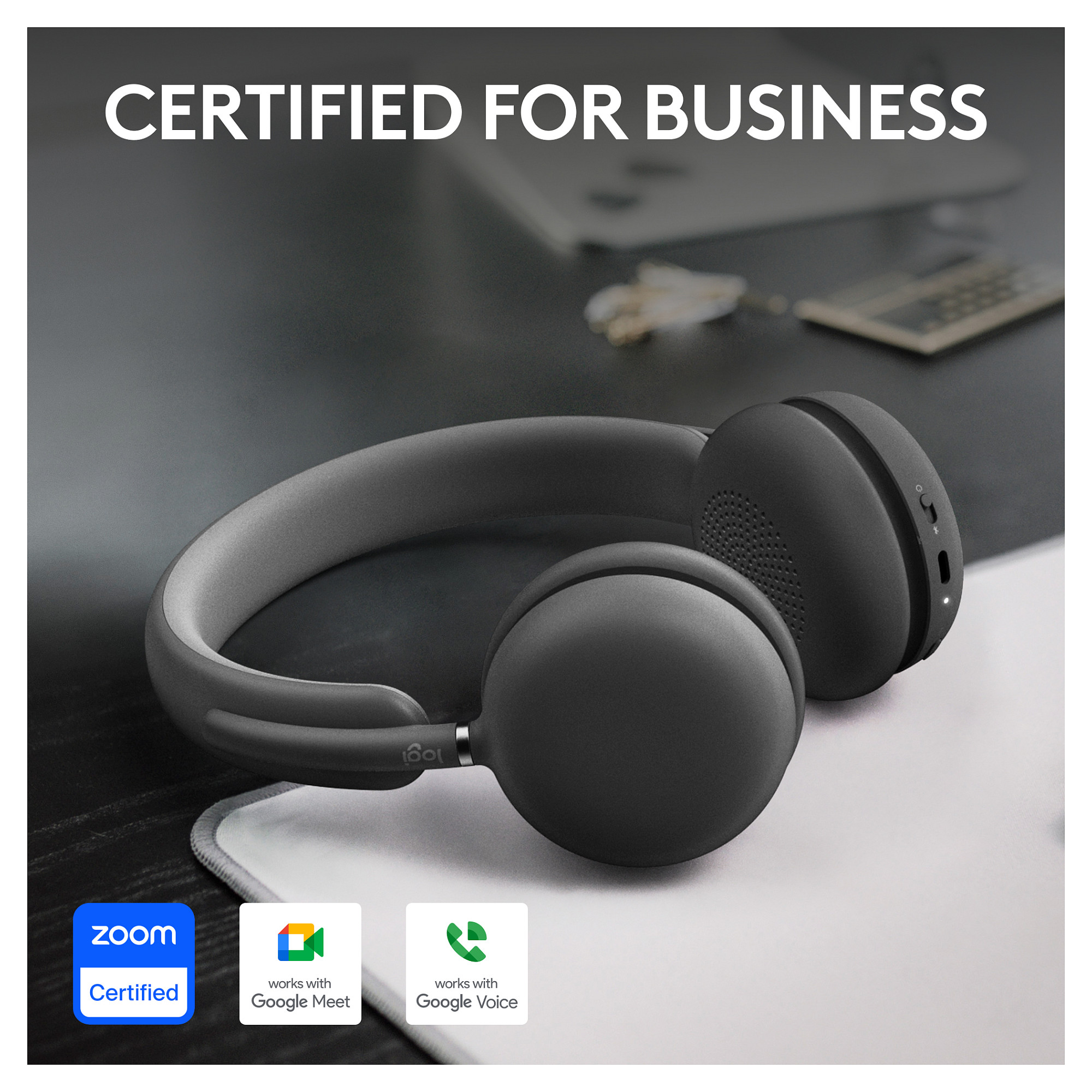Kufje pa kabllo Logitech Zone Wireless 2 / Bluetooth 5.2 / ANC - Grafit - 7