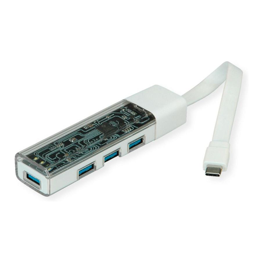 Kabllo USB ROLINE 14.02.5062 interface hub / 0.12 m – Bardhë - 7