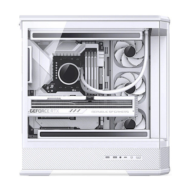 Kasë PC Jonsbo D400 / Midi Tower / ATX / Tempered Glass - Bardhë - 21