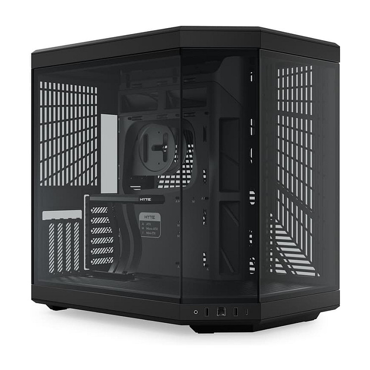 Kasë PC HYTE Y70 / Mid Tower / ATX / 3x 120mm + 2x 140mm Fan Support / Tempered Glass / PCIe 4.0 Riser - Zezë