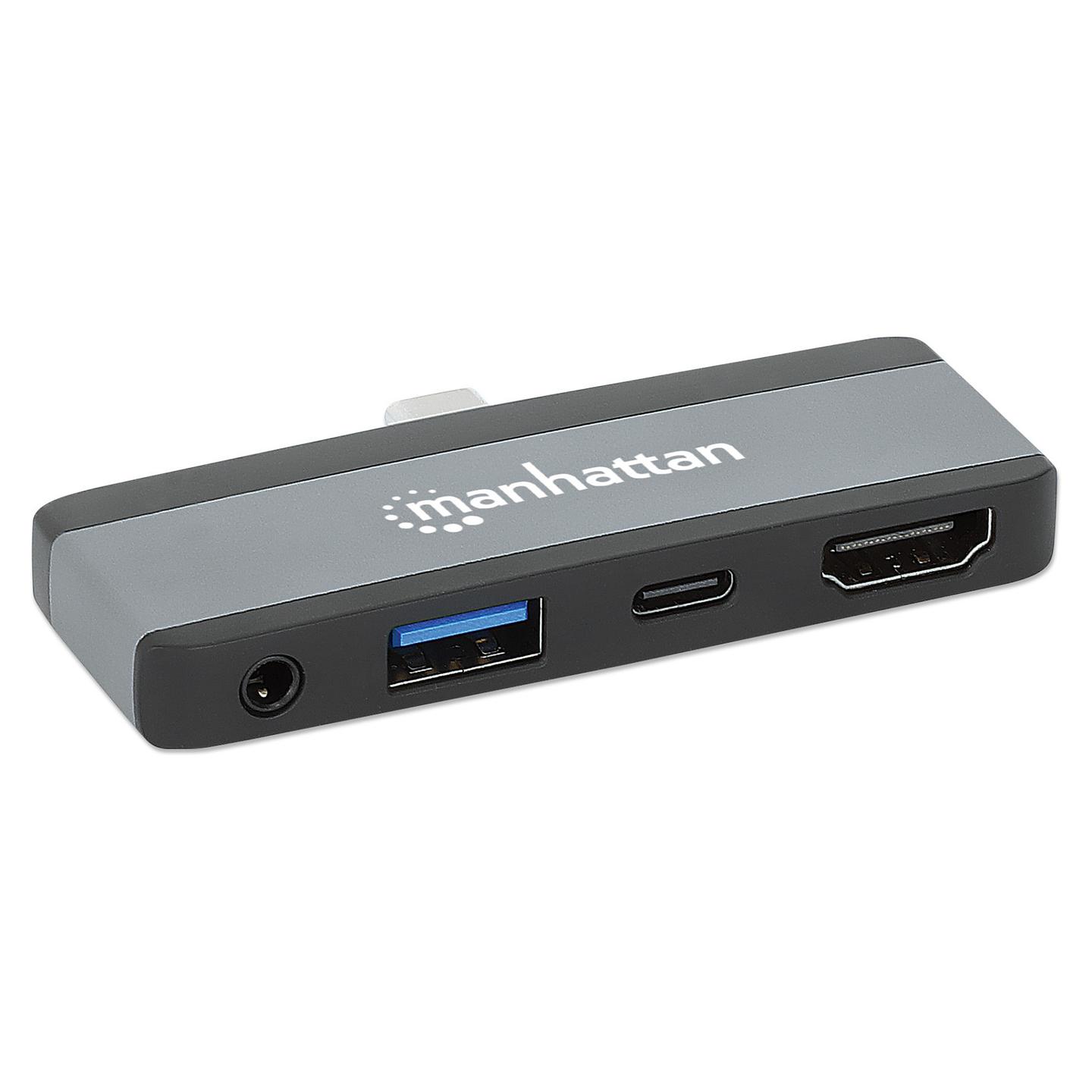 Docking Station Manhattan 190404 / 1x USB-A / 1x USB-C / HDMI / 3.5mm Audio / 100W PD – Hiri - 4