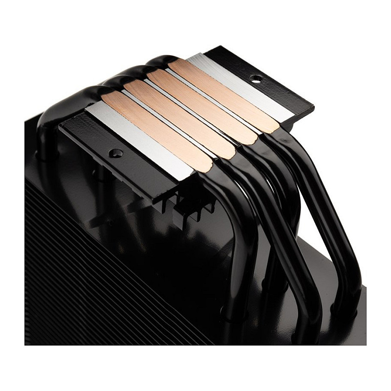 Ftohës për Procesor Kolink Umbra EX180 ARGB / 180W TDP / 4×6mm Heatpipe / 120mm PWM Fan / ARGB / LGA115x/1200/1700/20XX / AM4/AM5 – Zezë - 8