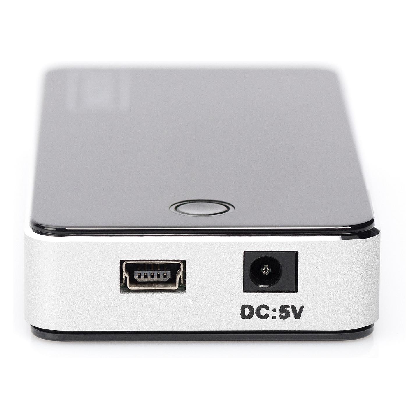 Splitter USB DIGITUS DA-70222 / 7x USB 2.0 / 480 Mbit/s / 5V/3.5A - Zezë/Argjend - 4