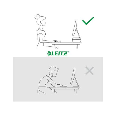 Mbajtëse për Monitor Leitz Ergo 65040089, 1 Monitor, Deri në 27", 2 Nivele të Lartësisë, 55 mm dhe 77 mm – Gri e Errët - 3