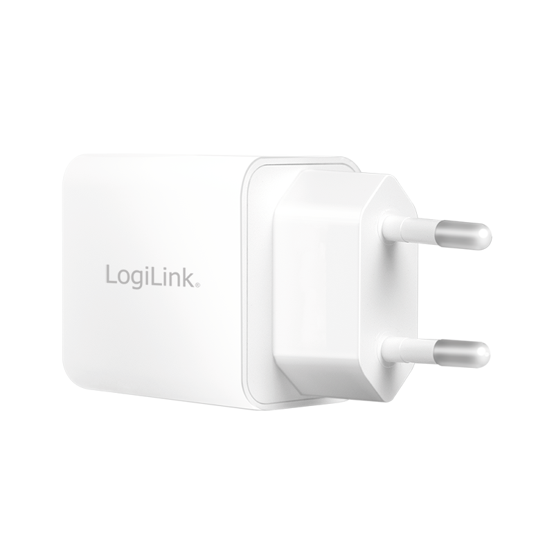Adapter LogiLink ARGUS PA0369 / 20W / GaN / 1x USB-C PD / 1x USB-A – Bardhë - 2