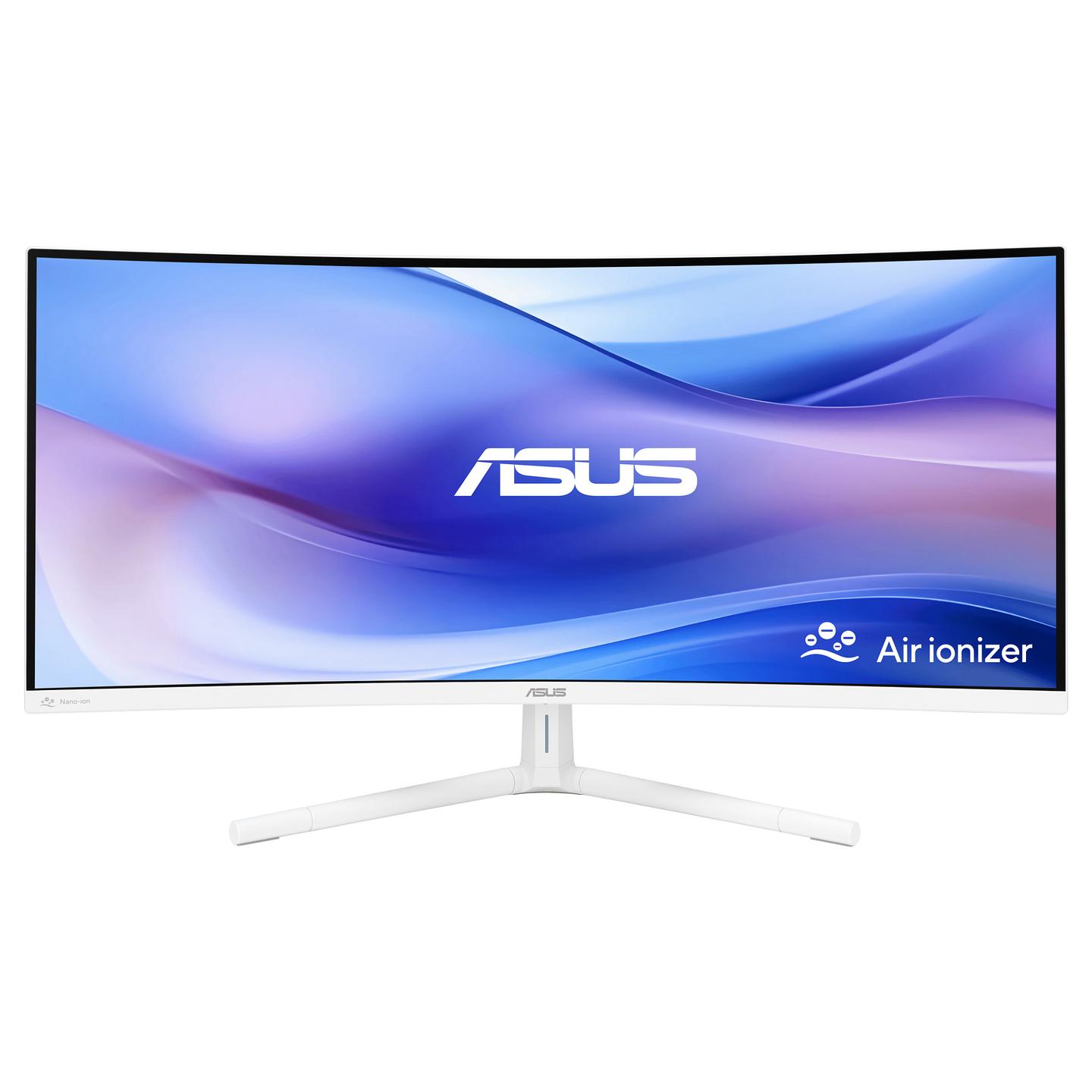 Monitor ASUS VU34WCIP-W / 34" / UWQHD VA / 100 Hz / 1 ms / HDMI + DisplayPort + USB-C / Curved - Bardhë - 3
