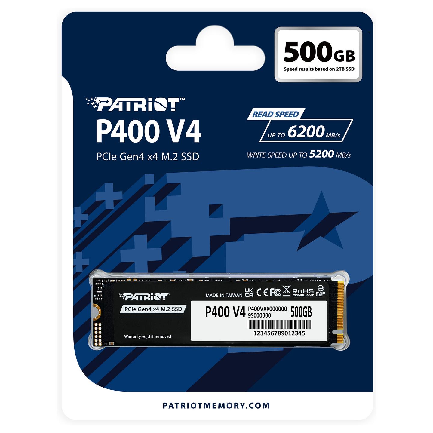 SSD e Brendshme Patriot Memory P400 V4 / 500GB / M.2 2280 / PCIe 4.0 x4 / NVMe / 5000MB/s Lexim - Zezë - 4