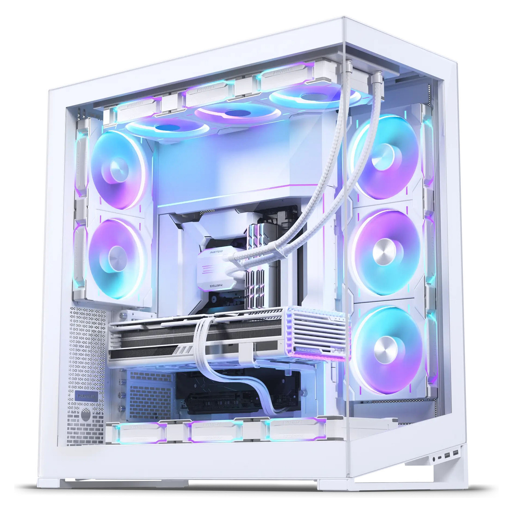 Kasë Phanteks NV9 MKII / Full Tower / E-ATX / D-RGB / Tempered Glass - Bardhë - 8