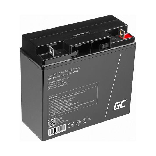 Bateri AGM Green Cell AGM54, 12 V, 22 Ah, VRLA, pa mirëmbajtje – Zezë - 4