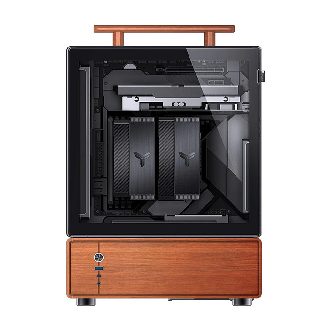 Kasë PC Jonsbo T7 / Midi Tower / Micro-ATX / Tempered Glass - Zezë - 6
