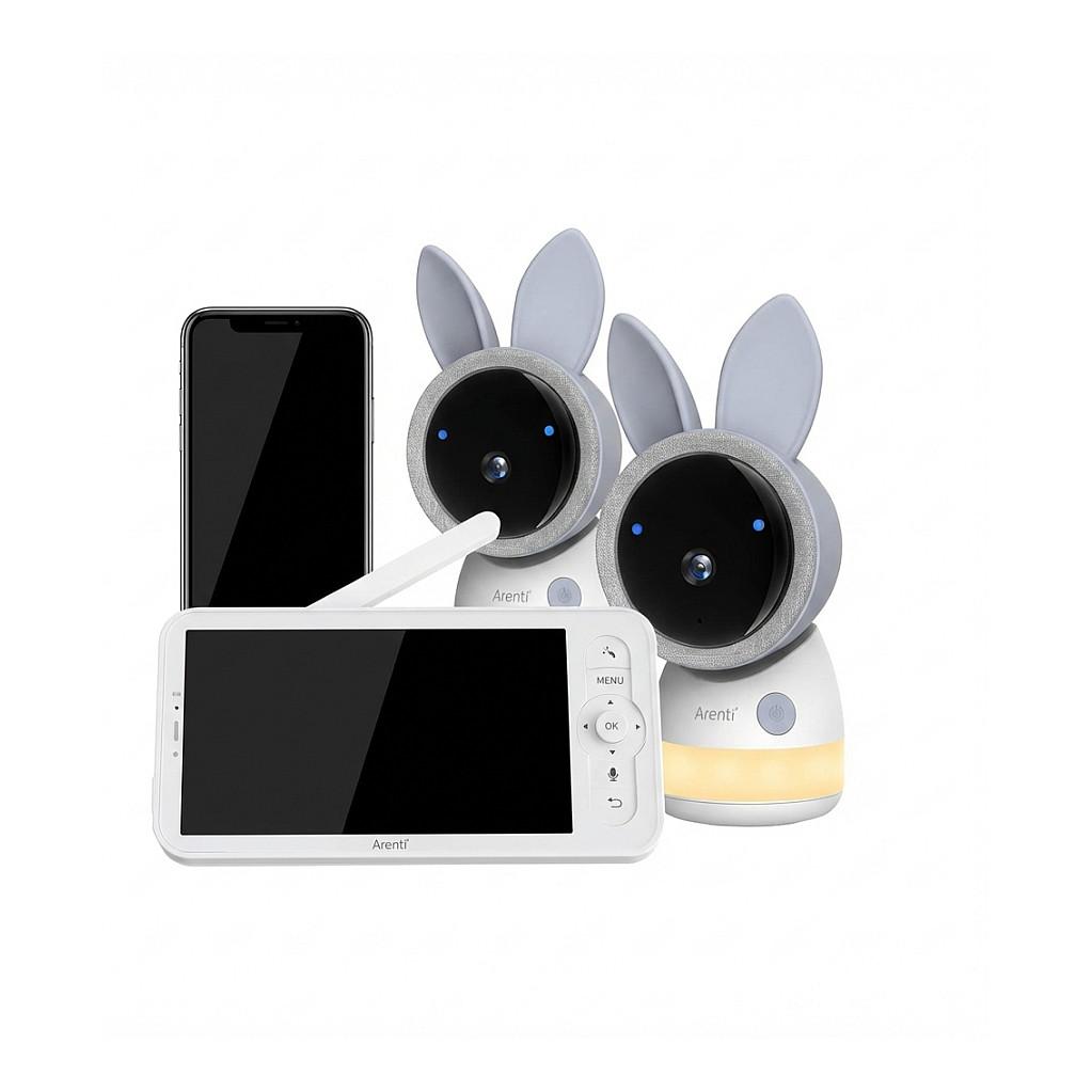 Kamerë për monitorimin e fëmijëve Arenti AInanny A4 2-Cam Kit, 4MP, 2.5K, 2 × Kamerë, Wi-Fi, LCD 5" - Bardhë