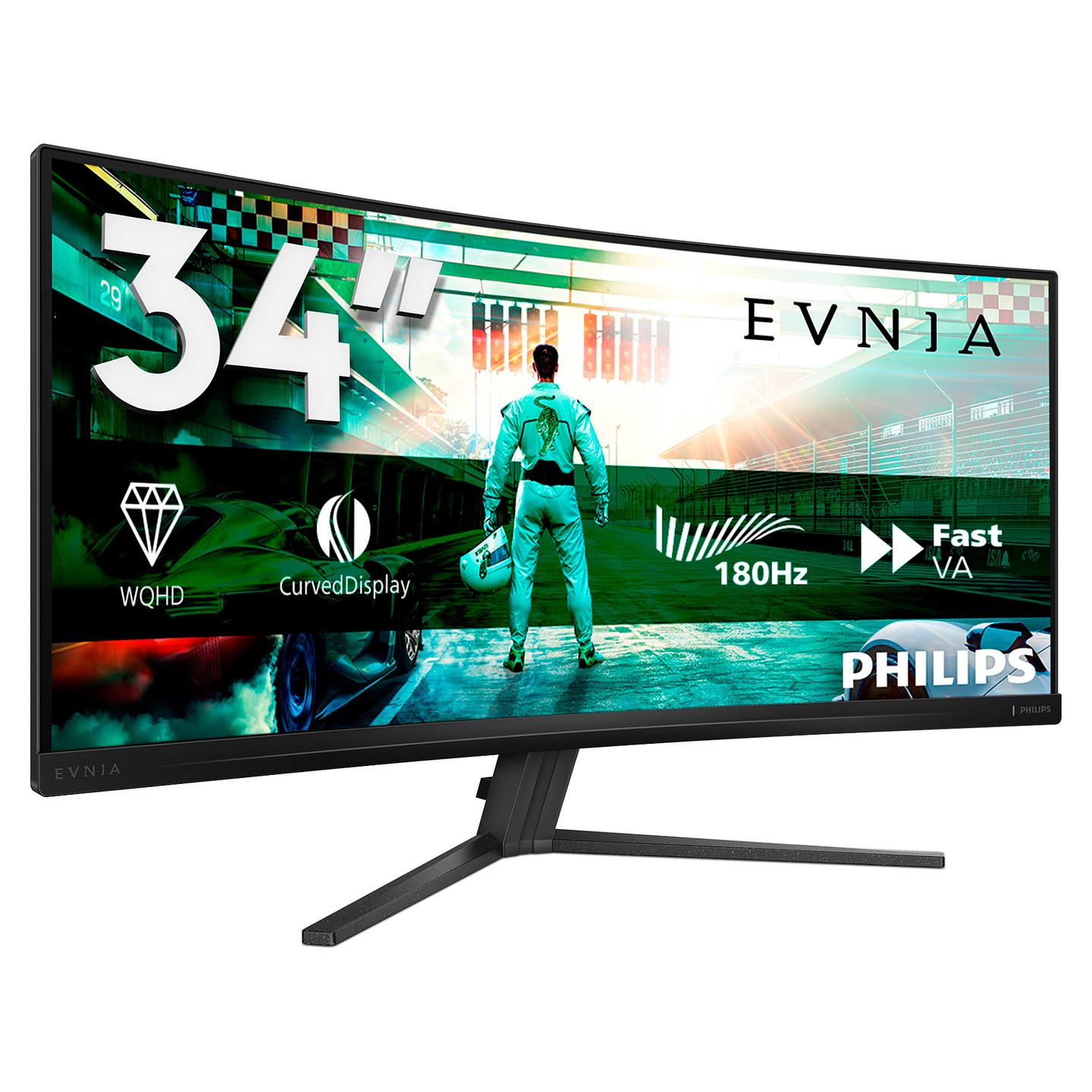 Monitor Gaming Philips Evnia 34M2C3500L / 34" / UltraWide QHD Fast VA / 180Hz / 1ms / HDMI+DisplayPort - Zezë - 12