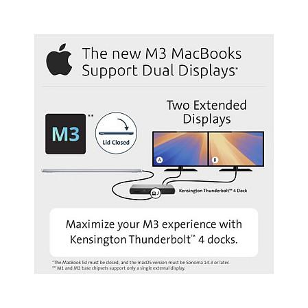 Docking Station Kensington SD5760T / Thunderbolt 4 / 13-Porta / Dual 4K / 96W Power Delivery - Hiri/Zezë - 23