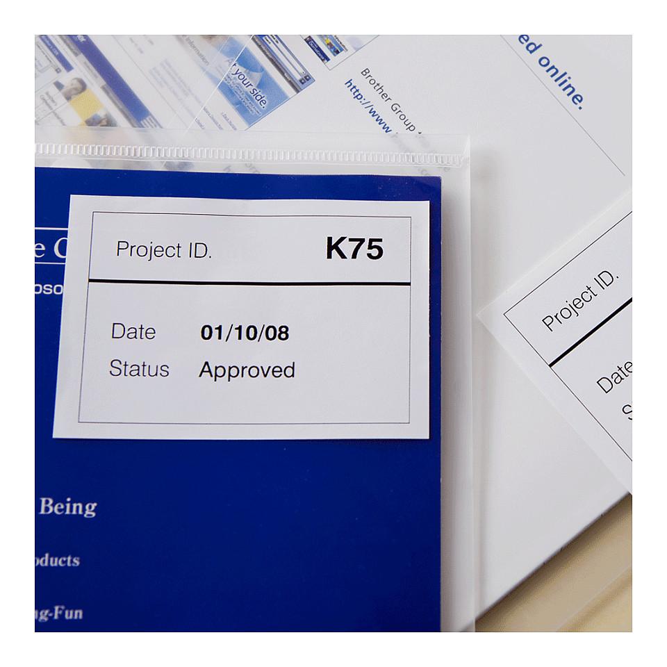 Shirit për Printer Brother DK-44205 / 62 mm × 30.48 m - Zezë mbi Bardhë - 3