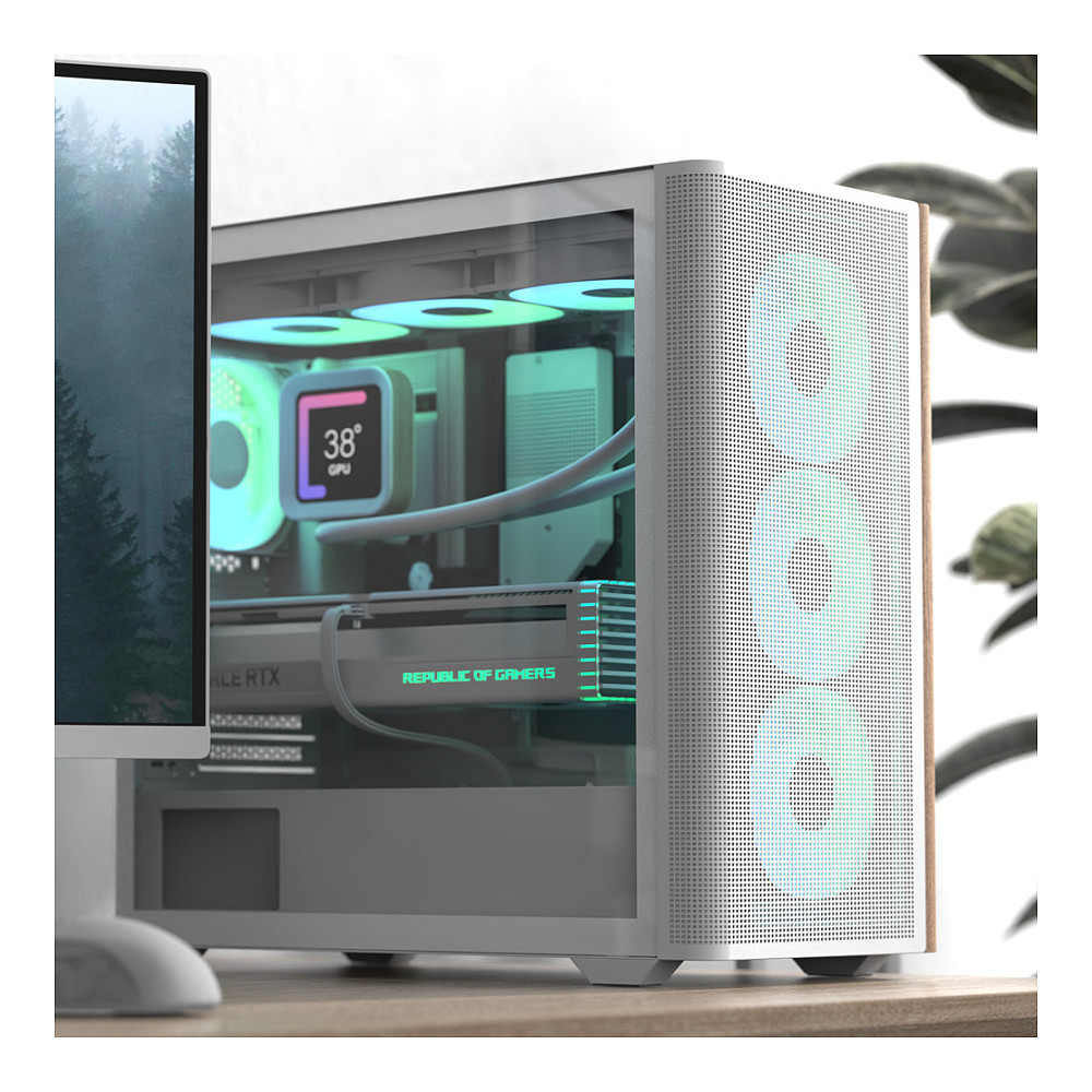 Kasë PC Aerocool D301A / Mini Tower / Micro ATX / 3x 120mm + 2x 140mm Fan Support / Tempered Glass / 360mm Radiator - Zezë - 6