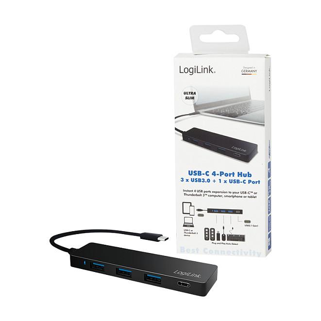 Splitter USB LogiLink UA0311 / USB-C / 3x USB-A + 1x USB-C / USB 3.2 Gen 1 / 5 Gbit/s / DC-In - Zezë - 5