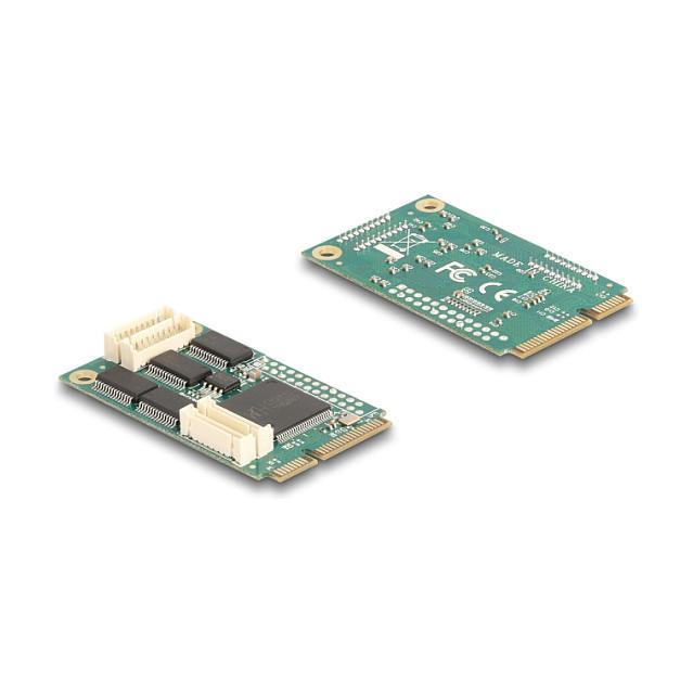 Kartë Zgjerimi Mini PCI Express Delock 95278 / Mini PCIe Full Size / 4x RS-232 DB9 / 460.8Kbps / WCH382L - 2