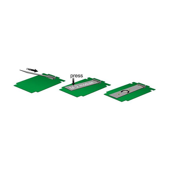 Kartë Zgjerimi PCI Express Delock 89473 / PCIe x1 / 2x M.2 Key B SATA / 2x SATA 6Gbps - 6