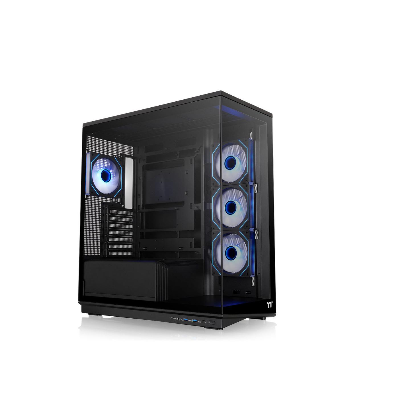 Kasë Thermaltake Stage 450 TG ARGB, Midi Tower, ATX, 2 panele xhami të temperuar, 4x 120 mm ARGB - Zezë - 5