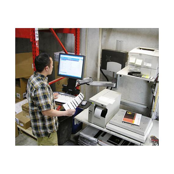 Mbajtëse për Monitor Ergotron StyleView Sit-Stand Combo Arm / deri në 24" / 13.2kg / VESA 75x75-100x100 - Argjend - 4