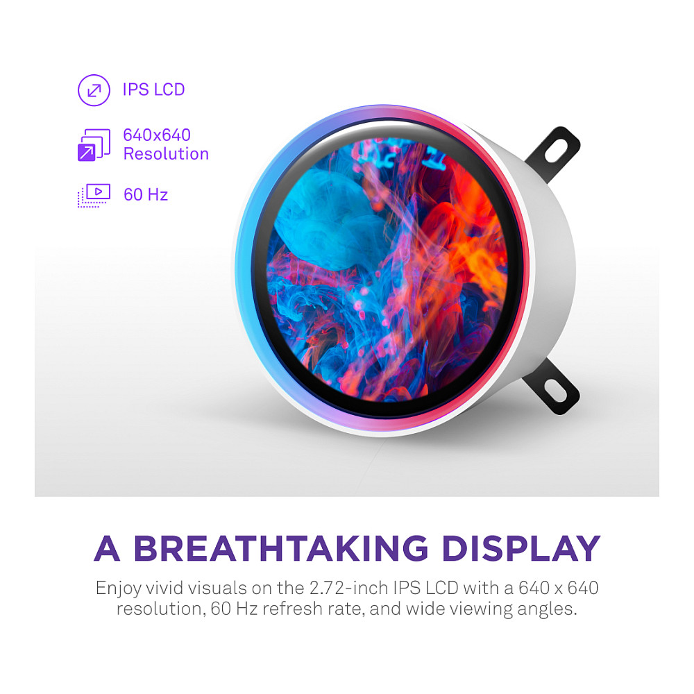 Ftohës për Procesor NZXT Kraken Elite 420 RGB / 420mm / AIO / RGB / LCD - Bardhë - 8