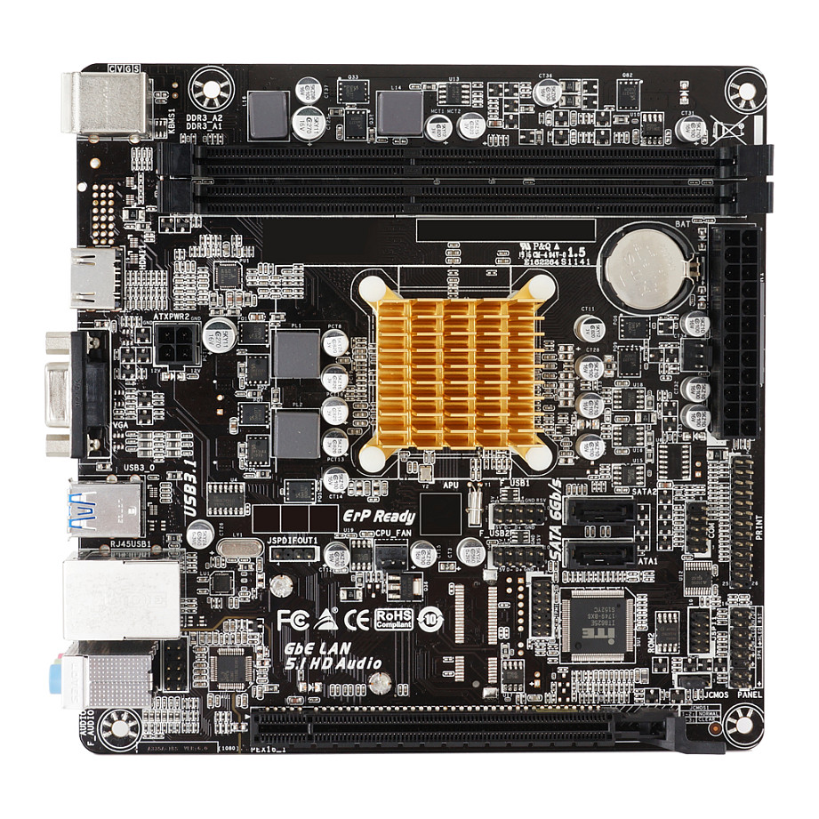 Pllakë Amë BIOSTAR A68N-2100K / AMD E1-6010 / DDR3-DDR3L / Mini ITX / SATA III / Gigabit LAN - 2