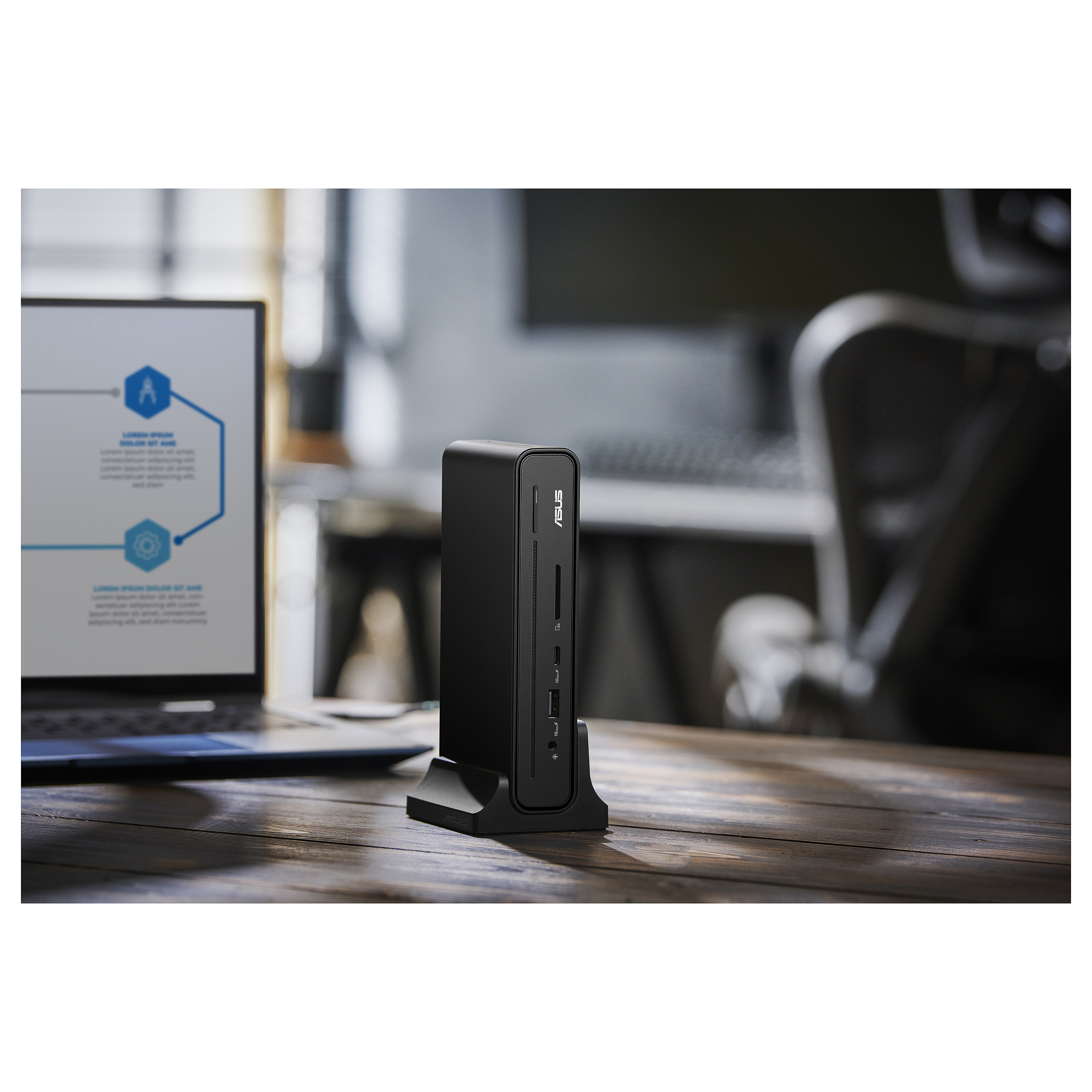 Docking Station ASUS Triple Display USB-C Dock Duo DC301 / 12-Port / 3x Display / 4K 60Hz / 90W PD / Gigabit Ethernet - Zezë - 10