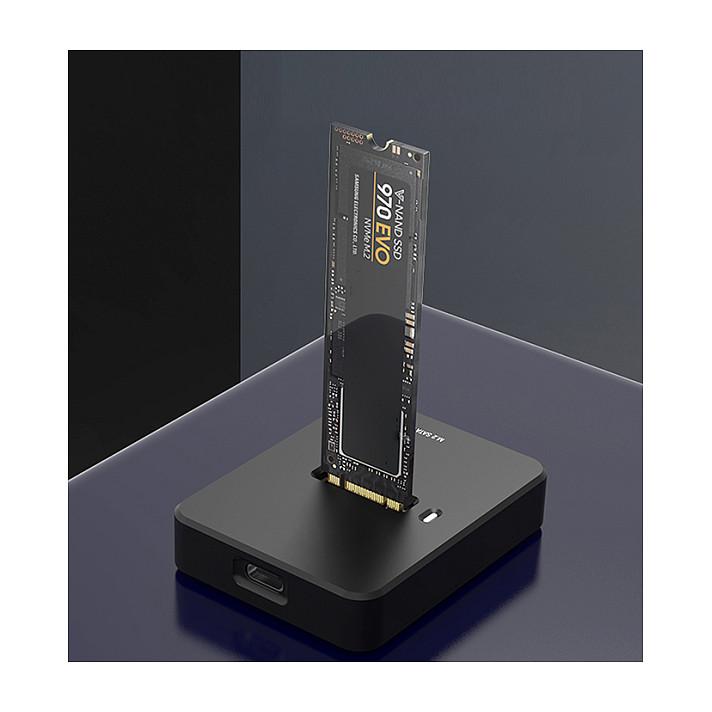 Docking Station Gembird DD-U3M2, USB-C 3.2 Gen 2, M.2 SATA/NVMe SSD, deri në 10 Gbps – Zezë - 5