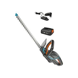 Gërshërë Elektrike për Gardh me Bateri GARDENA ComfortCut 50/18V P4A, 18V, 50cm, 20mm, Ready-To-Use Set - Hiri/Blu - 2