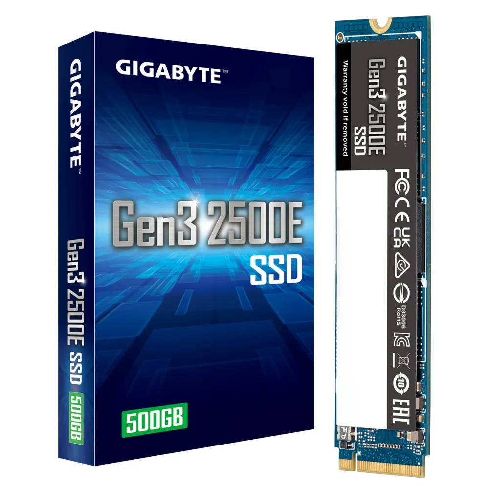 SSD e Brendshme Gigabyte Gen3 2500E / 500GB / M.2 2280 PCIe 3.0 x4 / 2300MB/s Read - Zezë - 2