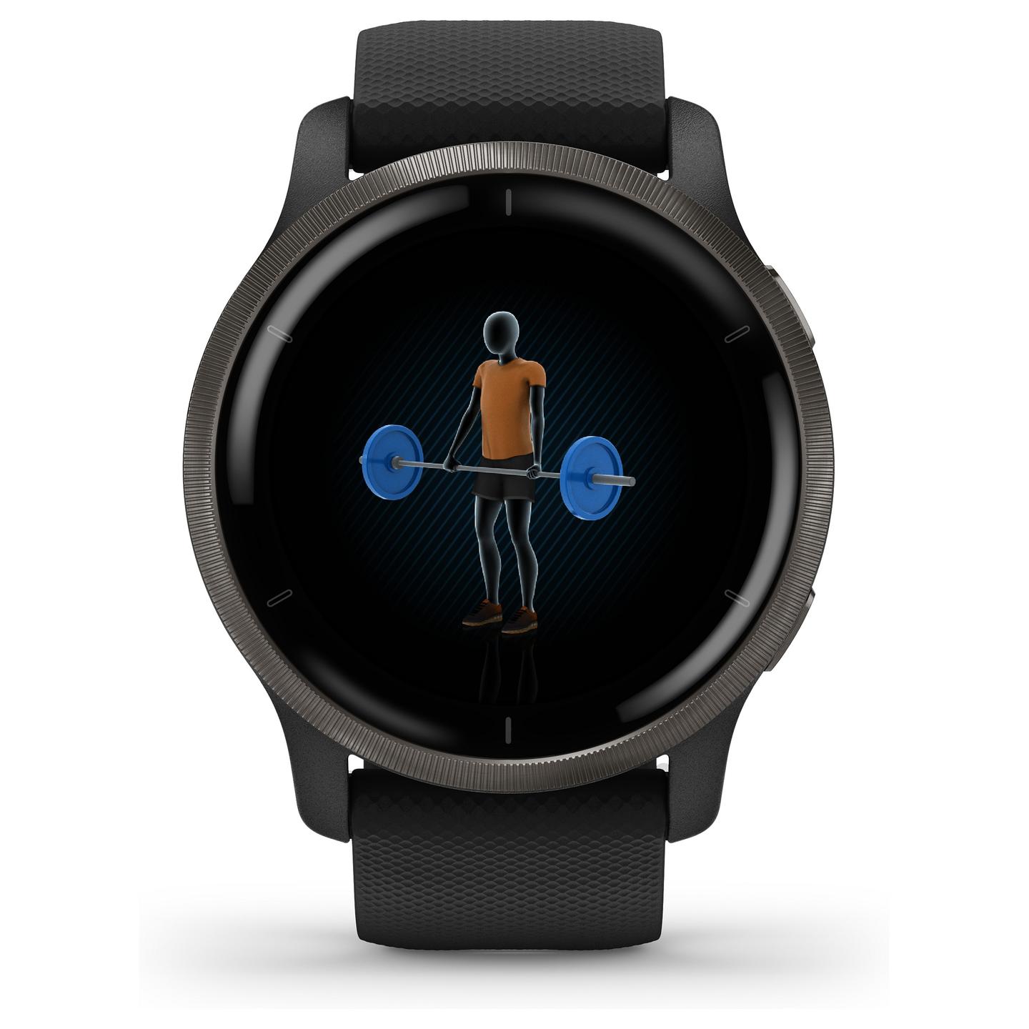 Orë e mençur Garmin Venu 2 / 45mm / AMOLED / GPS / Bluetooth / Wi-Fi - Zezë/Slate - 47