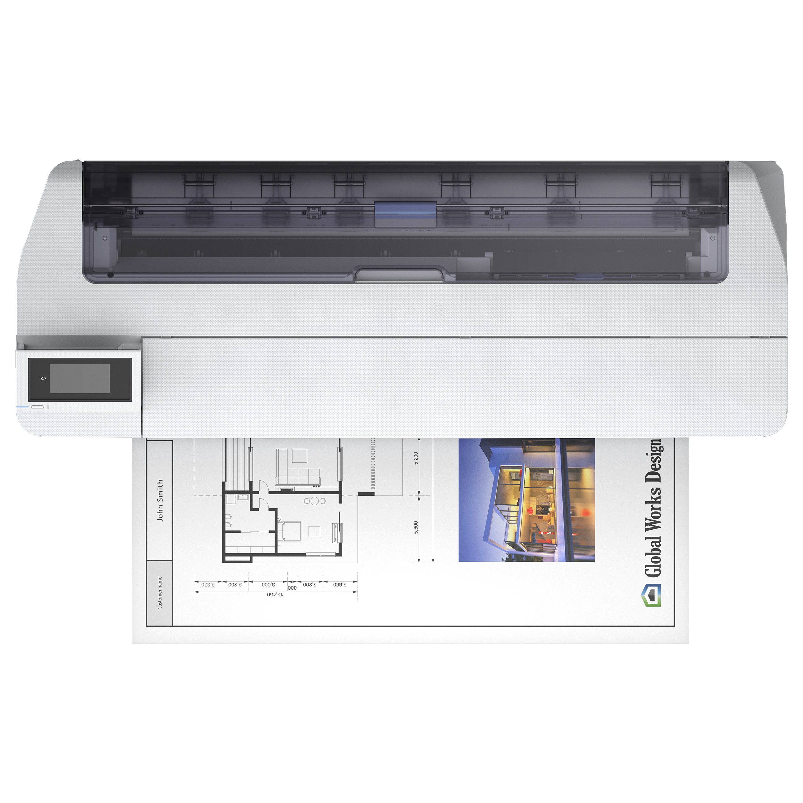 Printer i madh Epson SureColor SC-T5100N / Large Format / 36-inch / 2400x1200 DPI / USB + LAN + Wi-Fi - Bardhë - 5