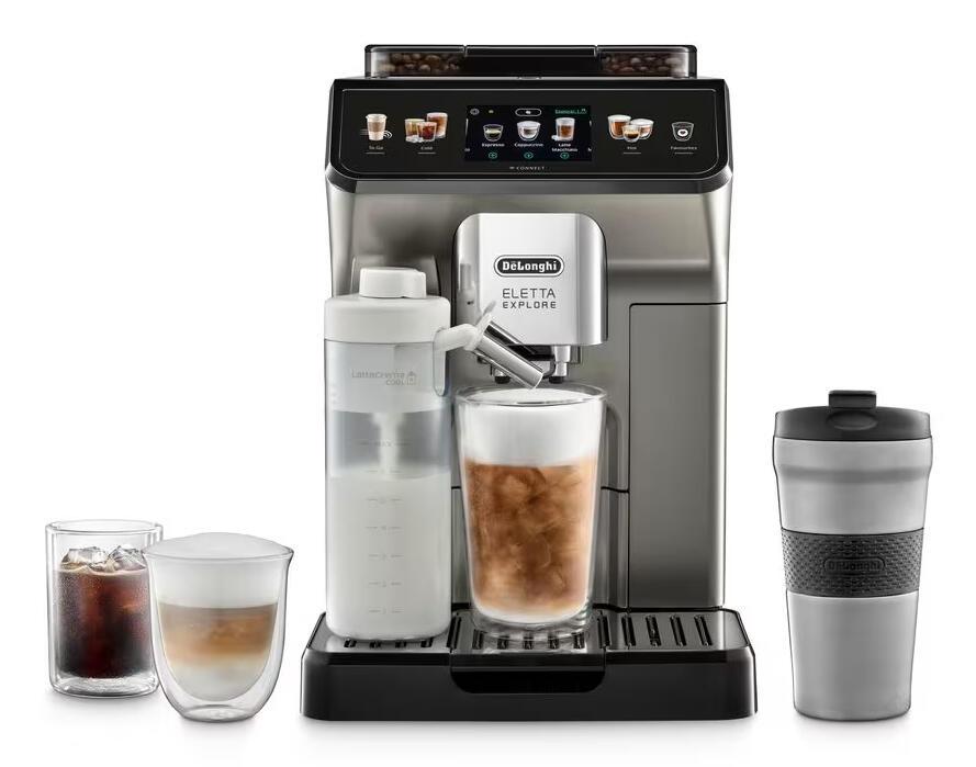Aparat për kafe De’Longhi Eletta Explore Cold Brew / ECAM450.86.T / Hot & Cold / LatteCrema / 1.8L – Argjend - 2