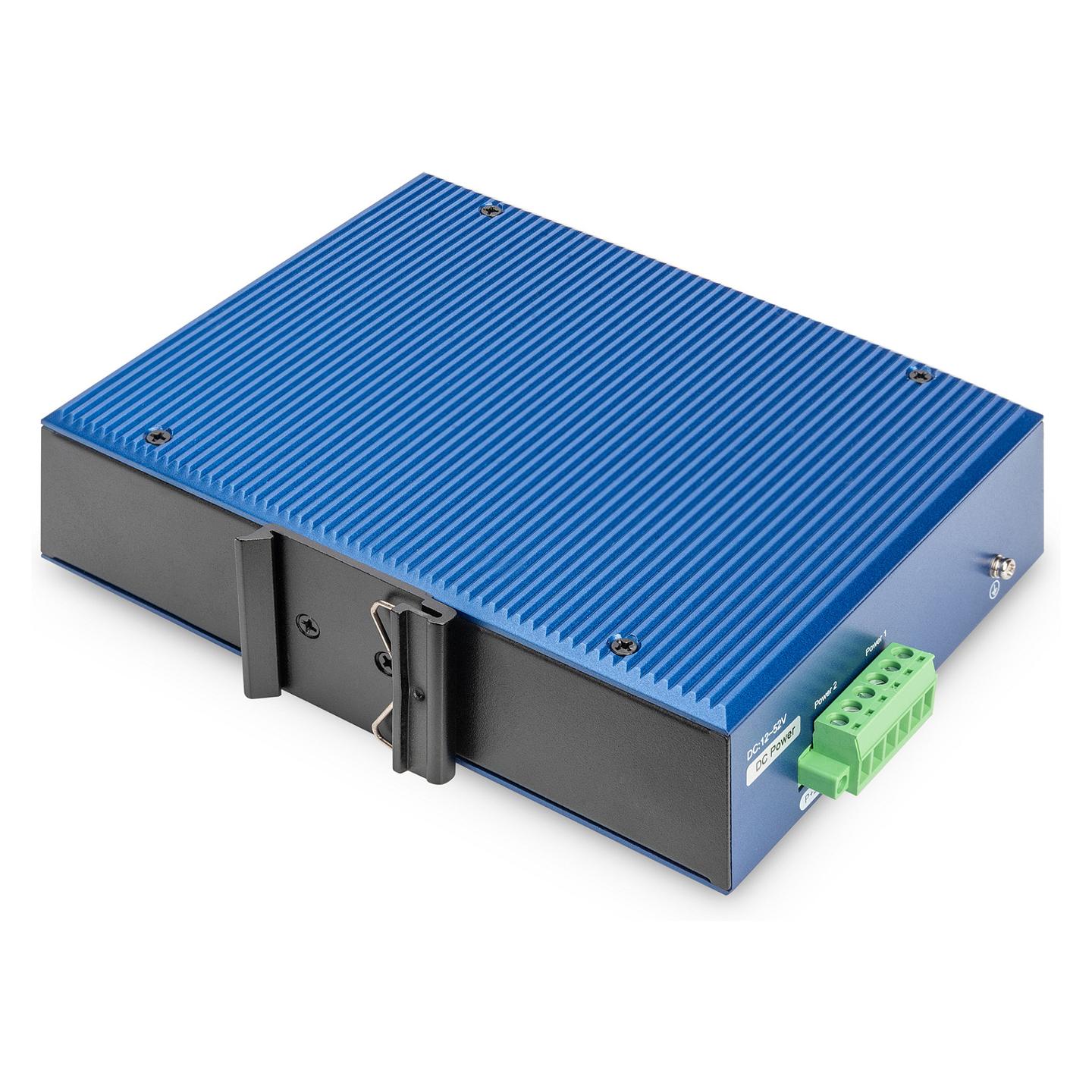 Switch Industrial DIGITUS DN-651129, 16x Gigabit Ethernet RJ45, IP40, DIN-Rail - Blu - 2