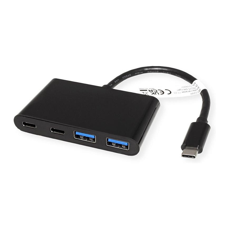 Hub VALUE 14.99.5041 / 2x USB-A + 2x USB-C / USB 3.2 / 4 Porta / 0.19m – Zezë - 2