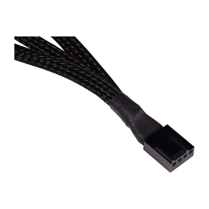Splitter PWM Alphacool, 4-Pin në 3x 4-Pin, 15 cm – Zezë - 3