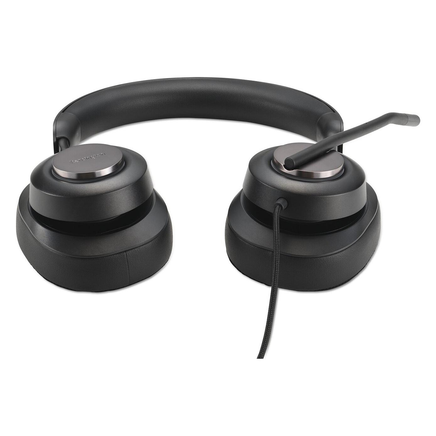 Kufje me kabllo Kensington H2000 / USB-C / Stereo / 40mm / Mikrofon me reduktim të zhurmës - Zezë - 3