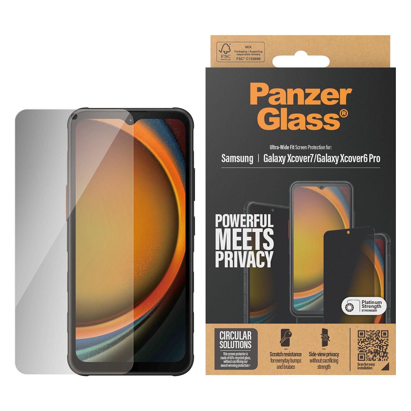 Mbrojtës i ekranit PanzerGlass P7365 / Samsung Galaxy XCover7 Pro / XCover7 / XCover6 Pro / Privatësi 2-Way / Ultra-Wide Fit - Transparente - 2