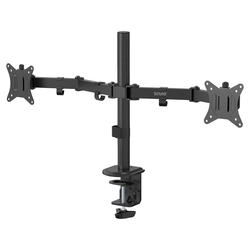 Mbajtëse për Monitor LogiLink BP0216 / 2 Monitorë / 17–32" / deri 10kg për Monitor / VESA 75x75 & 100x100 / Rotacion 360° - Zezë - 2