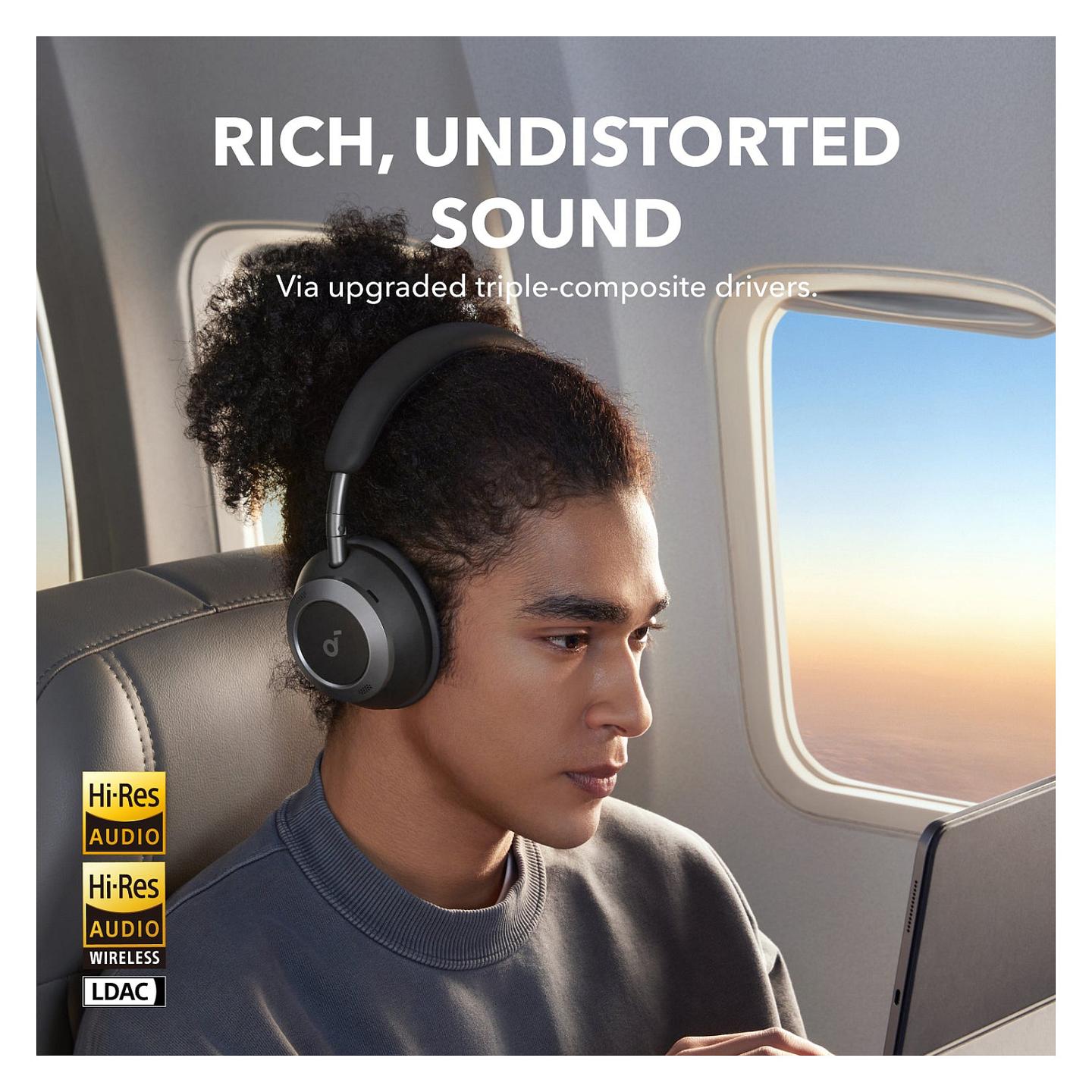 Kufje pa Kabllo Soundcore Space One Pro, Over-Ear, Bluetooth 5.3, ANC - Zezë - 4