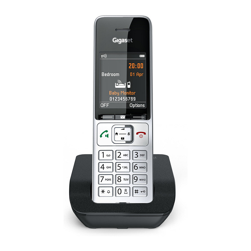 Telefon i thjeshtë Gigaset COMFORT 500 / 2.2" / DECT & Hands-Free - Zezë/Argjendtë - 9