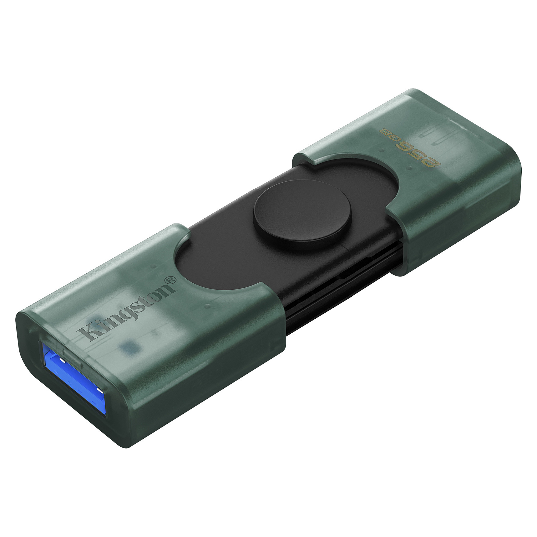 USB Flash Drive Kingston Technology DataTraveler Duo G2 / 256GB / USB Type-A + USB Type-C / USB 3.2 Gen 1 - Zezë/Gjelbër - 4