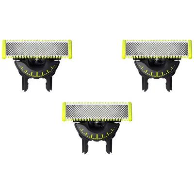 Teh zëvendësues për makinë rroje Philips OneBlade QP430/50 / 360 Blade / Anti-Friction / Dual Protection / Contour-Following / 3 Copë - Argjend/Gjelbër/Zezë - 2